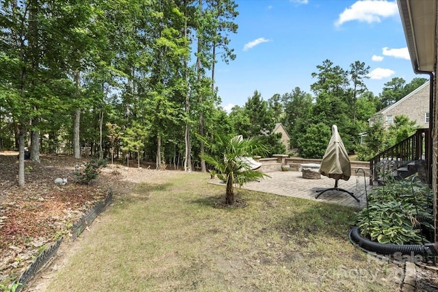 16402 Doves Canyon Ln, Charlotte, NC 28278 - view of green lawn featuring a patio area