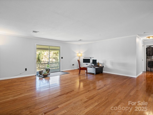 263 Fairway Ln Unit H, Spruce Pine, NC 28777 - living area featuring ornamental molding and wood finished floors