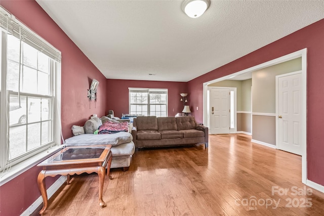 1276 Winding Path Rd, Clover, SC 29710 - living area with wood finished floors and a textured ceiling
