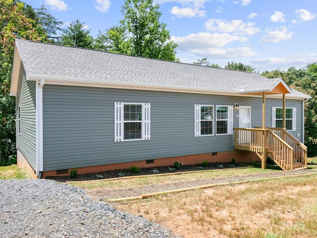 207 Walnut Branch Rd, Weaverville, NC 28787 - view of front of house with crawl space and a shingled roof