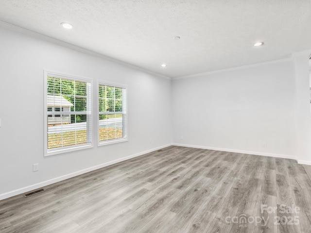 207 Walnut Branch Rd, Weaverville, NC 28787 - unfurnished room with ornamental molding, wood finished floors, and recessed lighting