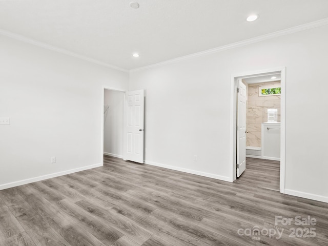 207 Walnut Branch Rd, Weaverville, NC 28787 - unfurnished room featuring crown molding, recessed lighting, and wood finished floors