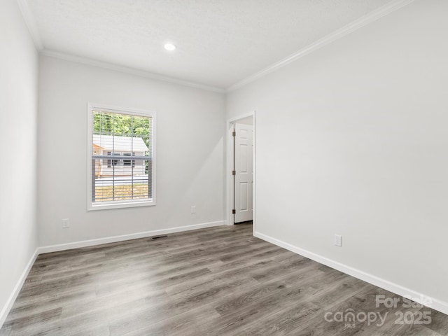 207 Walnut Branch Rd, Weaverville, NC 28787 - unfurnished room featuring crown molding, wood finished floors, and recessed lighting