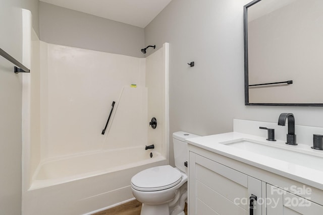 1118 Brookwood Dr, Stanley, NC 28164 - full bathroom featuring vanity, tub / shower combination, and wood finished floors
