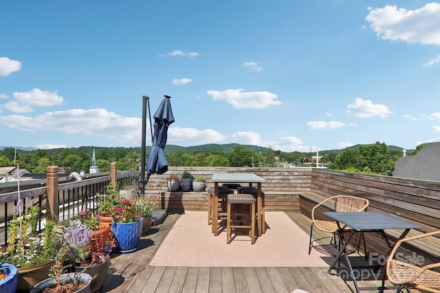 203 6th Ave W Unit 2A, Hendersonville, NC 28739 - view of wooden terrace