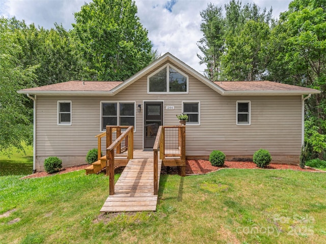 286 Keith Dr, Canton, NC 28716 - rear view of property featuring a lawn and a shingled roof