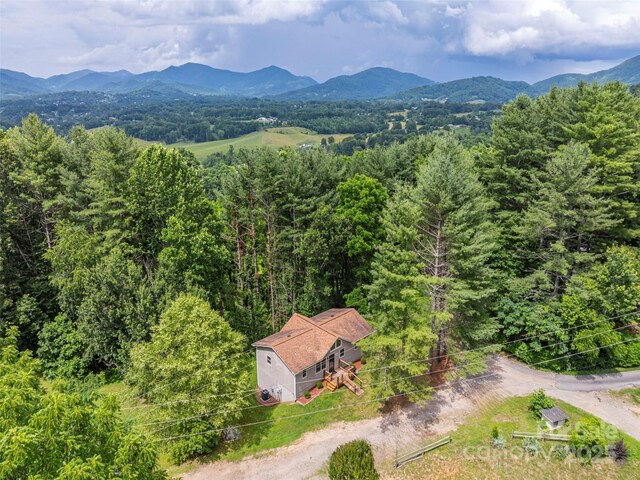 286 Keith Dr, Canton, NC 28716 - view of subject property with a mountain backdrop and a heavily wooded area