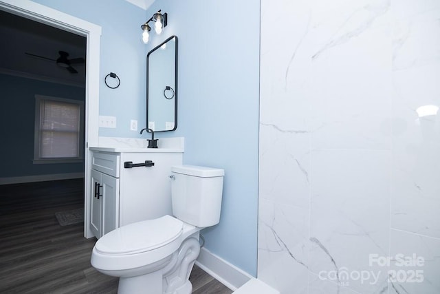 305 E Henry St, Belmont, NC 28012 - bathroom featuring vanity and wood finished floors
