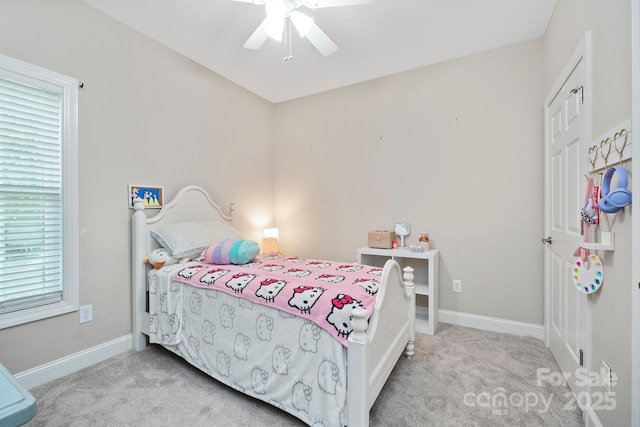 206 Taylor Cir, Granite Falls, NC 28630 - carpeted bedroom featuring baseboards and ceiling fan