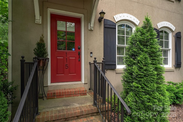 115 White Ash Dr Unit E, Asheville, NC 28801 - property entrance featuring stucco siding