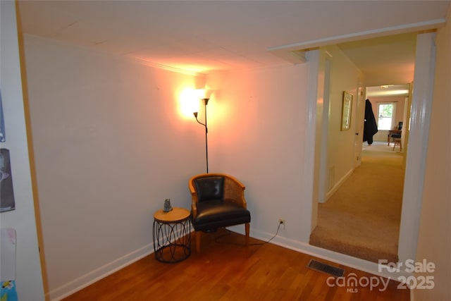 141 Azalea Dr, Connelly Springs, NC 28612 - sitting room with baseboards and wood finished floors