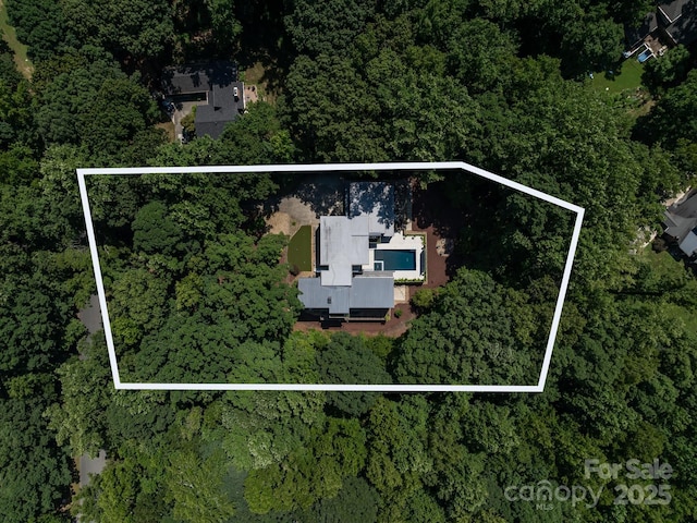 3306 Nancy Creek Rd, Charlotte, NC 28270 - view of property location featuring property parcel outlined and a heavily wooded area