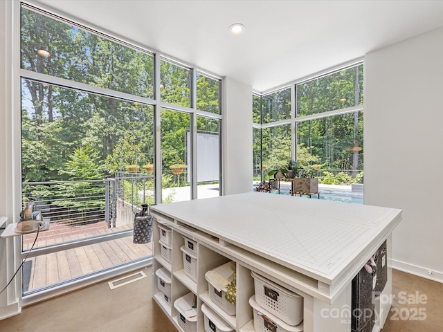 3306 Nancy Creek Rd, Charlotte, NC 28270 - dining space with plenty of natural light, recessed lighting, a sunroom, and expansive windows