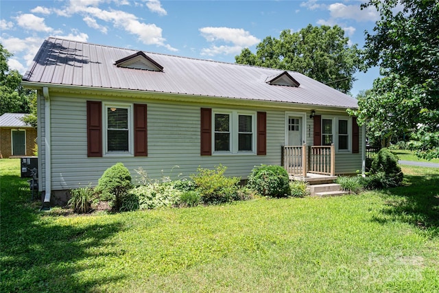 3425 Long Ferry Rd, Salisbury, NC 28146 - view of front of property featuring a front lawn and a metal roof