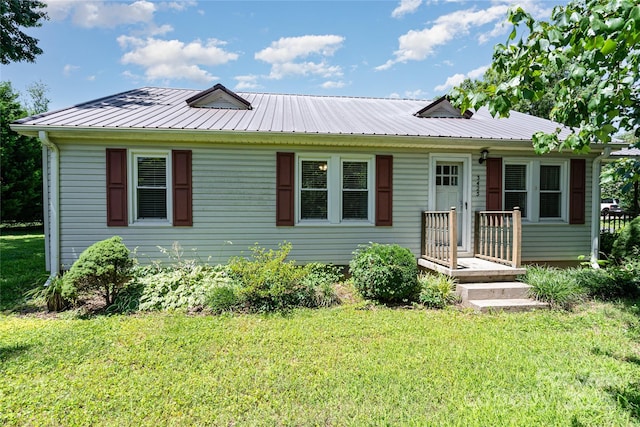 3425 Long Ferry Rd, Salisbury, NC 28146 - view of front facade featuring a front lawn and a metal roof