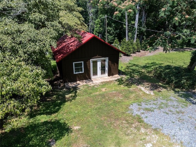 225 Wilderness Rd, Tryon, NC 28782 - view of outdoor structure featuring french doors