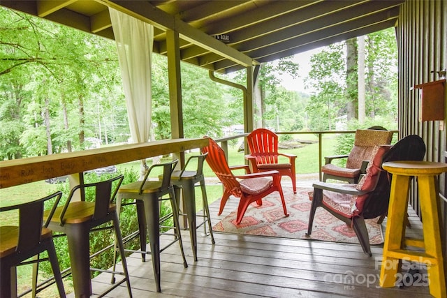 3435 Conleys Creek Rd, Whittier, NC 28789 - view of wooden deck