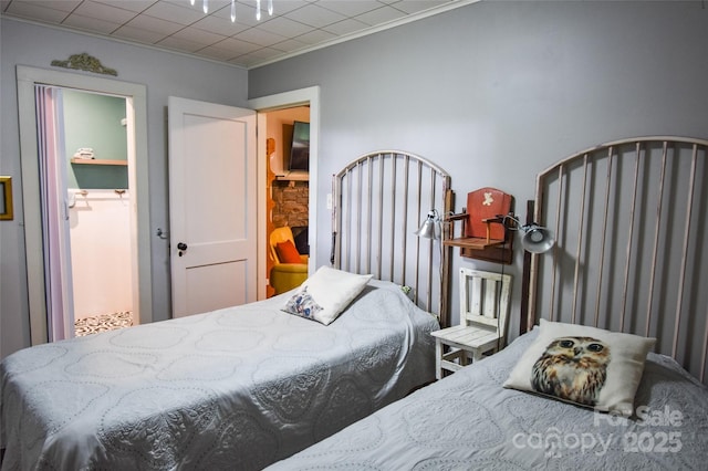 3435 Conleys Creek Rd, Whittier, NC 28789 - bedroom featuring crown molding