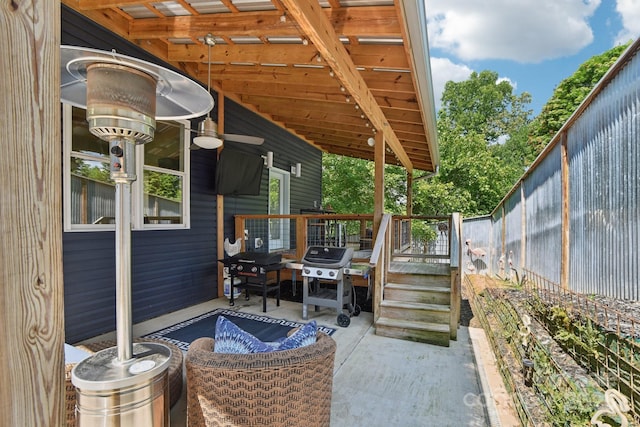 84 W St, Weaverville, NC 28787 - view of patio / terrace with a grill and a deck