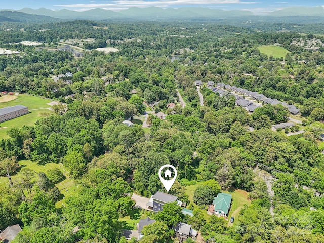 84 W St, Weaverville, NC 28787 - drone / aerial view of a heavily wooded area and a mountainous background
