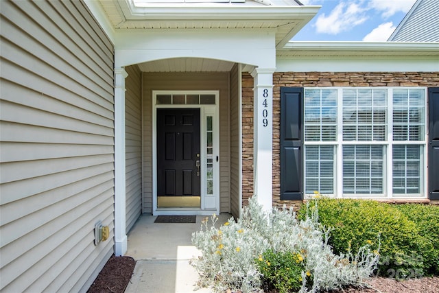 8409 Darcy Hopkins Dr, Charlotte, NC 28277 - entrance to property with stone siding