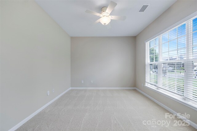 8409 Darcy Hopkins Dr, Charlotte, NC 28277 - spare room featuring ceiling fan and light carpet