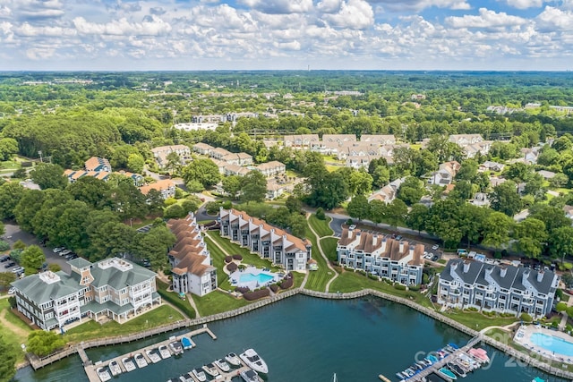 17431 Tuscany Ln, Cornelius, NC 28031 - bird's eye view of a nearby body of water and numerous boat docks