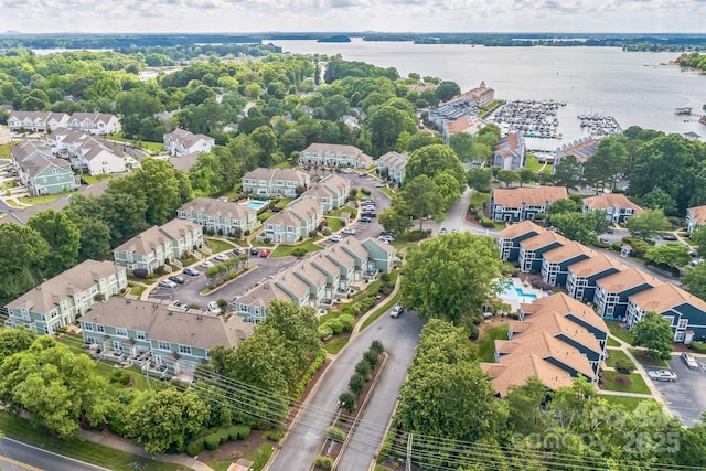 17431 Tuscany Ln, Cornelius, NC 28031 - aerial overview of property's location with a nearby body of water and nearby suburban area