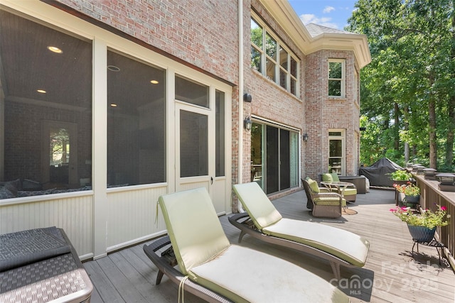 10007 Hillspring Dr, Huntersville, NC 28078 - view of wooden deck