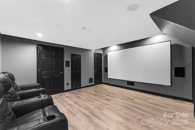 10007 Hillspring Dr, Huntersville, NC 28078 - cinema featuring light wood-style floors and recessed lighting