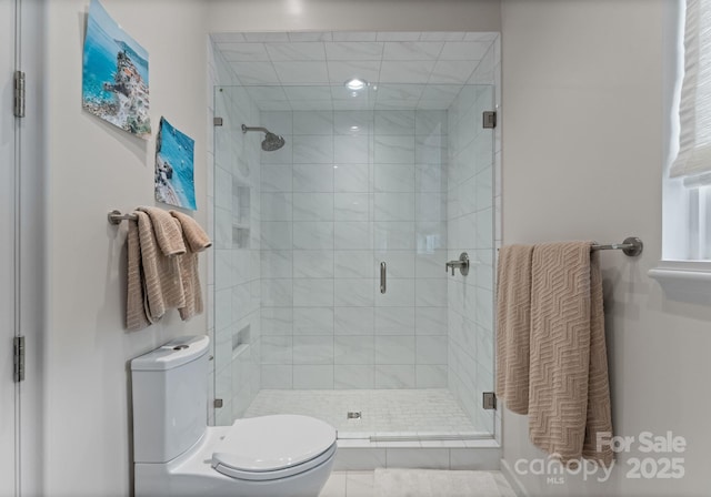 2837 Kenwood Sharon Ln, Charlotte, NC 28211 - full bathroom with toilet and a stall shower
