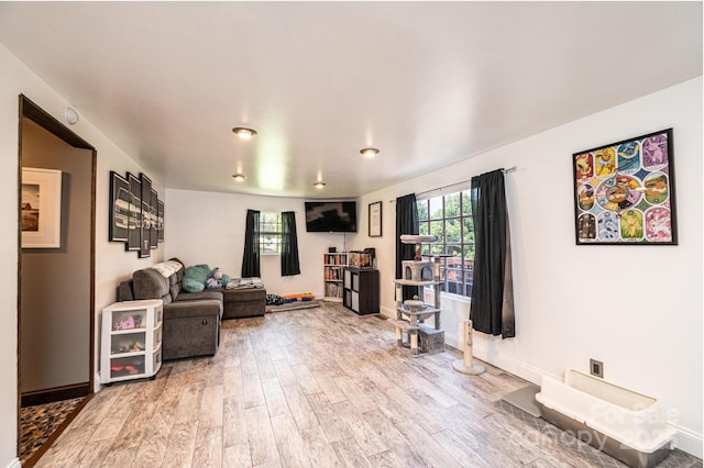 166 Duke St, Granite Falls, NC 28630 - living room with wood finished floors and baseboards