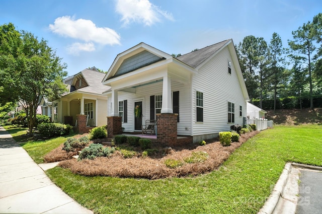 11359 Deer Ridge Ln, Charlotte, NC 28277 - view of home's exterior with a lawn and covered porch