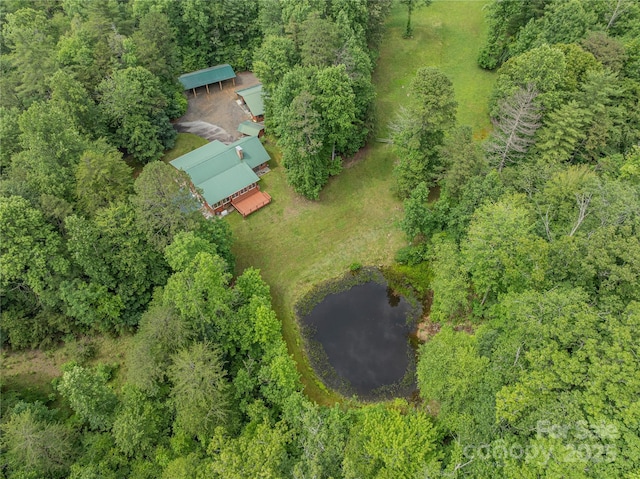 288 Hard To Find Dr, Brevard, NC 28712 - aerial view of property and surrounding area featuring a large body of water and a heavily wooded area