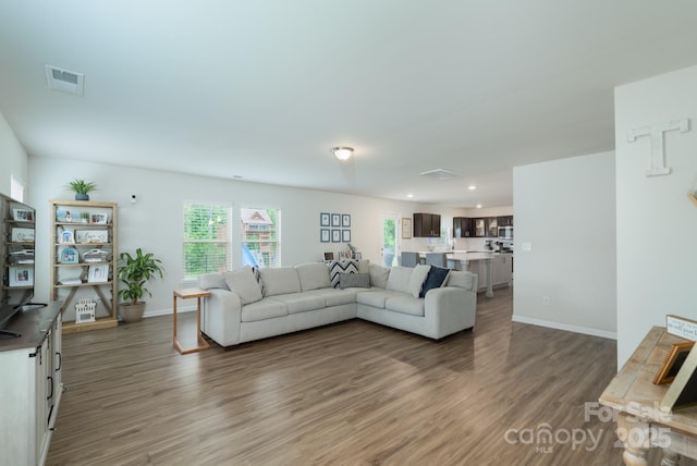 1736 Rhynes Trl, Rock Hill, SC 29732 - living room with wood finished floors and recessed lighting