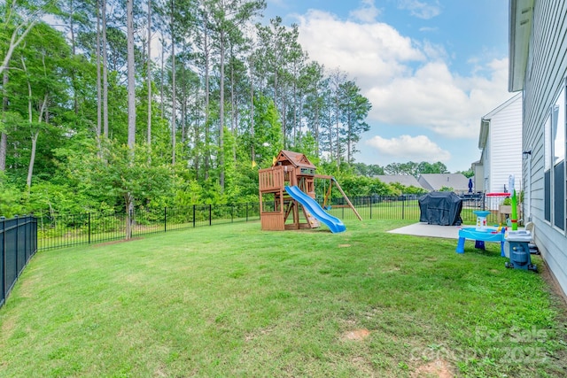 1736 Rhynes Trl, Rock Hill, SC 29732 - fenced backyard with a playground