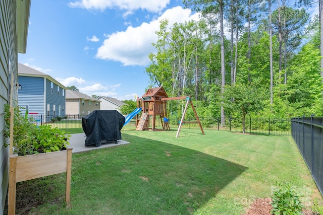 1736 Rhynes Trl, Rock Hill, SC 29732 - fenced backyard with a playground
