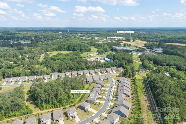 1736 Rhynes Trl, Rock Hill, SC 29732 - aerial view of property and surrounding area with nearby suburban area and a forest