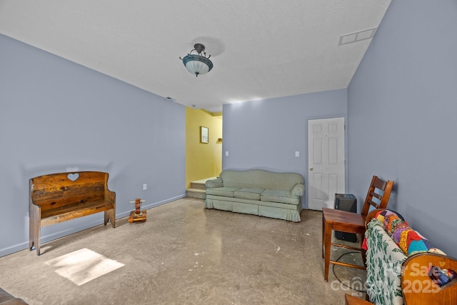 73 Waters Rd, Asheville, NC 28805 - living area with concrete floors and baseboards