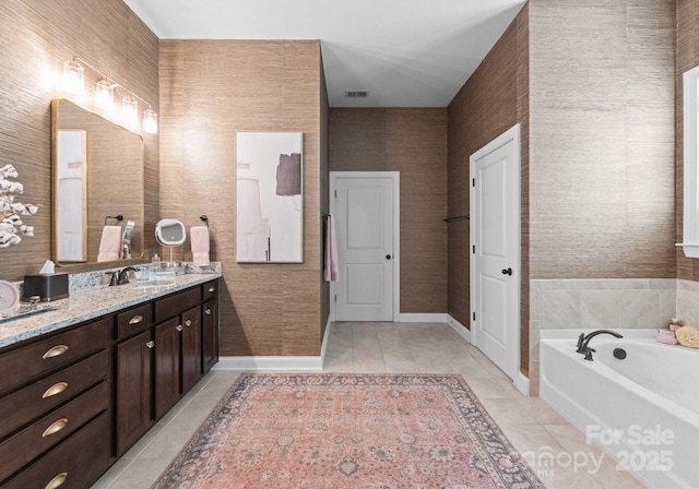 6506 Jepson Ct Unit 349, Charlotte, NC 28214 - full bath featuring tile patterned floors, vanity, and a bath