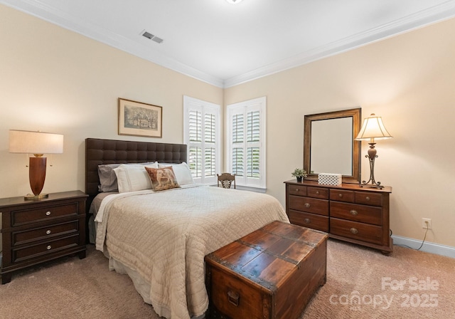 6506 Jepson Ct Unit 349, Charlotte, NC 28214 - bedroom with light carpet and crown molding