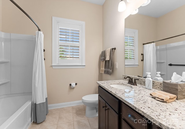 6506 Jepson Ct Unit 349, Charlotte, NC 28214 - bathroom with vanity, tile patterned floors, plenty of natural light, and shower / tub combo