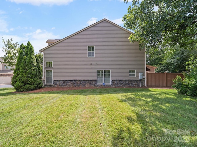 1169 Stuarts Landing Dr, Cramerton, NC 28032 - back of house with stone siding