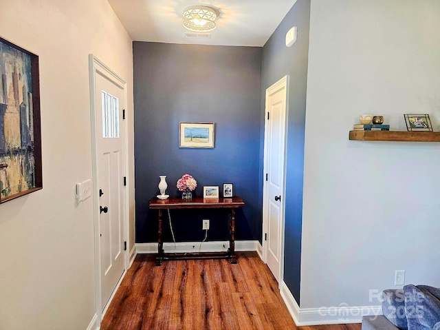 205 Spring Creek Dr, Mount Holly, NC 28120 - entrance foyer featuring wood finished floors and baseboards