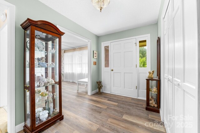 7029 Forest Hills Dr, Denver, NC 28037 - entrance foyer with wood finished floors and baseboards