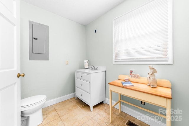 7029 Forest Hills Dr, Denver, NC 28037 - bathroom with electric panel and vanity