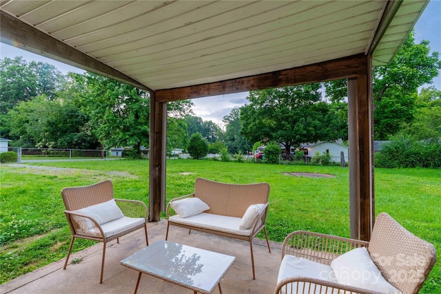 1132 Arbor Dr, Salisbury, NC 28144 - view of patio with view of wooded area