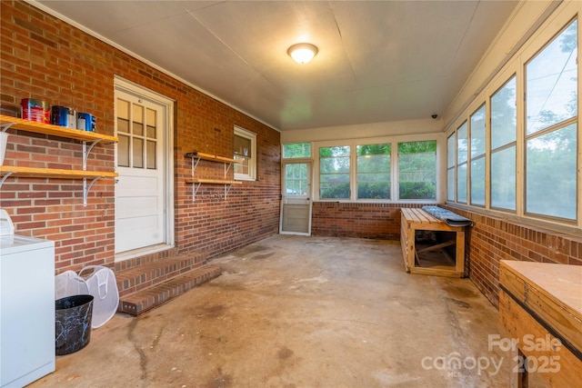 1132 Arbor Dr, Salisbury, NC 28144 - unfurnished sunroom featuring washer / clothes dryer