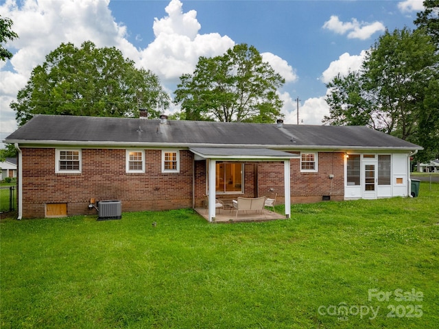 1132 Arbor Dr, Salisbury, NC 28144 - back of house with crawl space, a patio, and brick siding