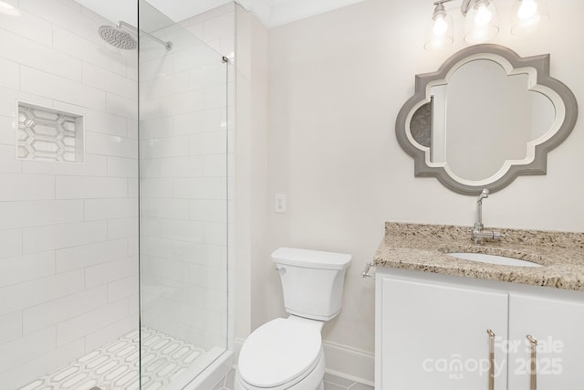 5611 Robinhood Rd, Charlotte, NC 28211 - full bath featuring vanity and a tile shower